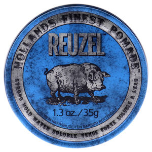 Blue Strong Hold Water Soluble Pomade BY Reuzel for Men 1.3 oz Pomade